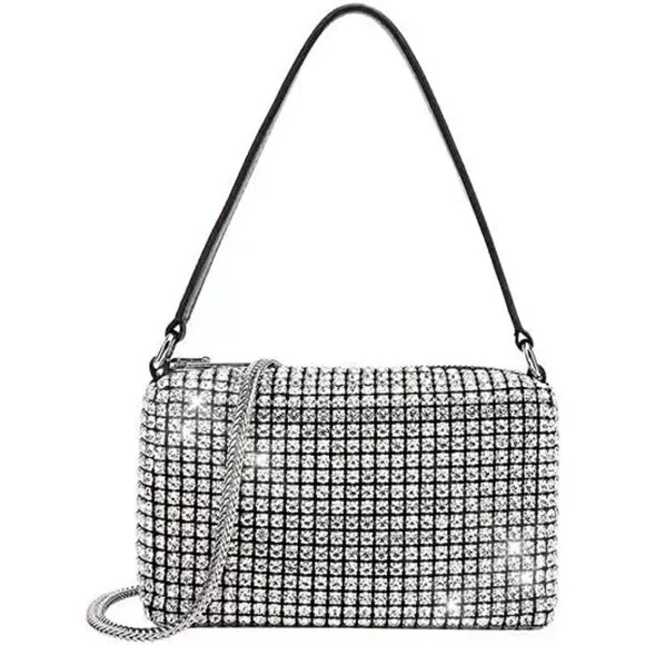 NEW Sparkling Bling Swarovski Crystal Rhinestone Bag Clutch Purse +FREE … - Picture 8 of 17